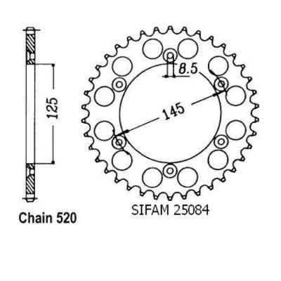 Rozeta pro Cagiva 25084CZ42